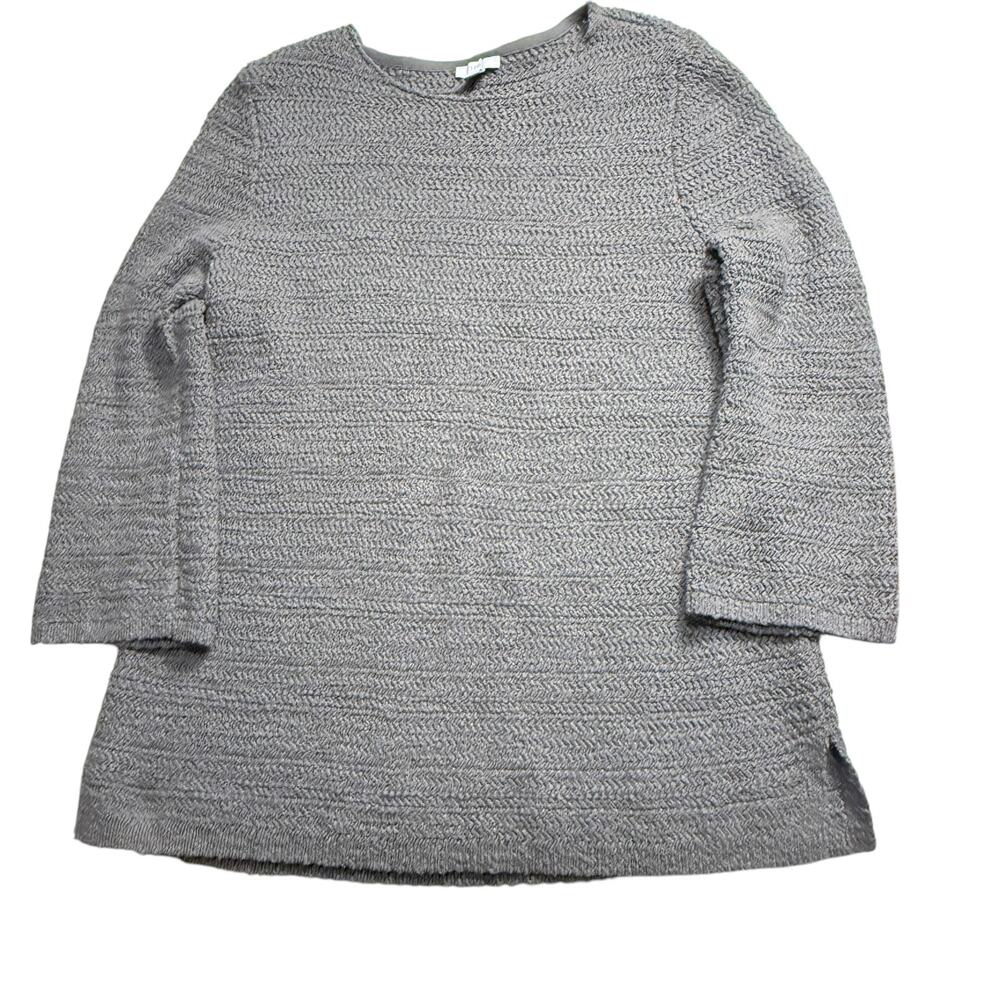 J Jill Olive Green Soft Sweater Bell Sleeves Cotton Acrylic Size Petite Large